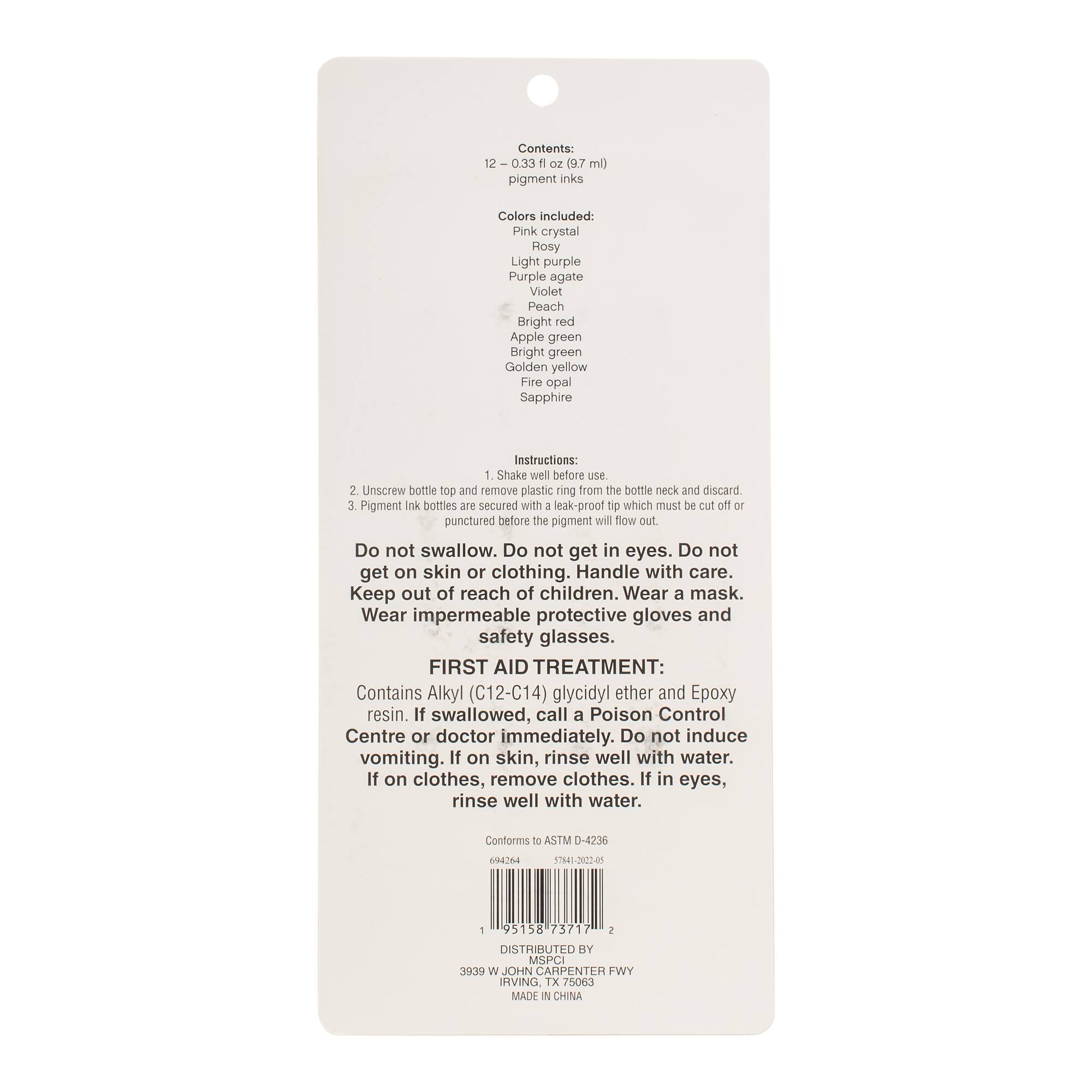 Bright Resin Pigment Ink Set by Craft Smart®